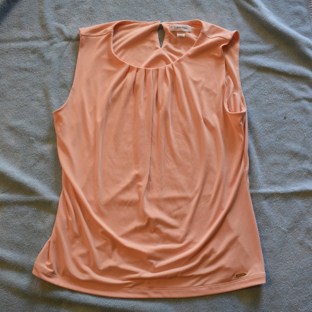 Light Pink Sleeveless Calvin Klein Blouse (large)